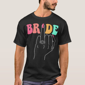 Camiseta Dedo Anular de la Novia Boda Groovy Despedida de S