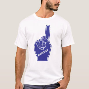 Camiseta Dedo azul personalizado de la espuma de los