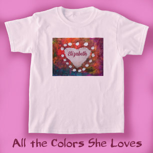 Camiseta Dedo cardíaco pintado