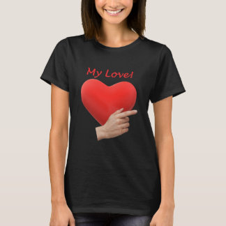 Camiseta Dedo de apuntación cardíaca que significa