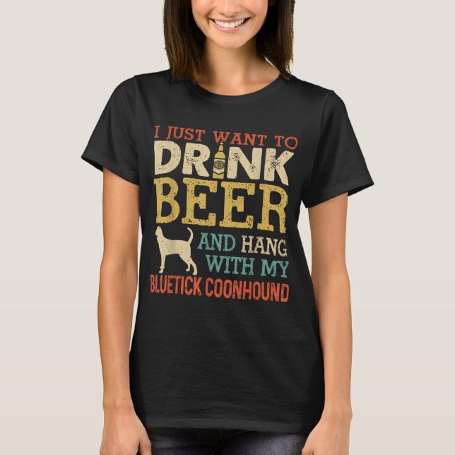 Camiseta Dedo De Carne De Carbón Azul Papá Bebe Cerveza Col (Anverso)