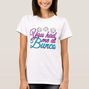 Camiseta Dedo de juego de Bunco lindo Noche de los dados az