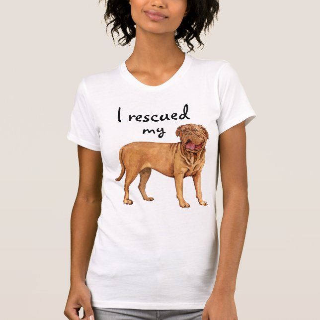 Camiseta Dedo de rescate de Burdeos (Anverso)