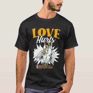 Camiseta Dedo divertido de mordida de loros para los amante