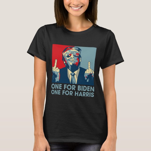 Camiseta Dedo medio Biden Harris Fla republicana norteameri (Anverso)