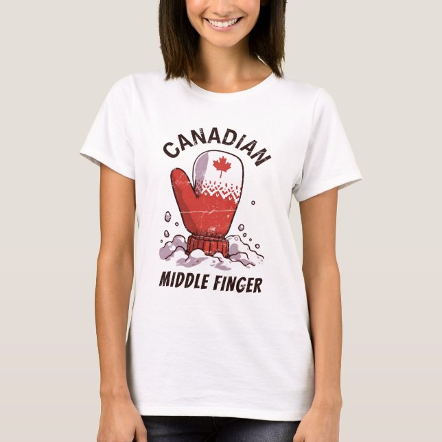 Camiseta Dedo medio canadiense (Anverso)