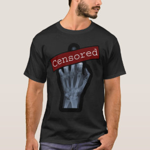 Camiseta Dedo medio censurado - negro/camiseta oscura