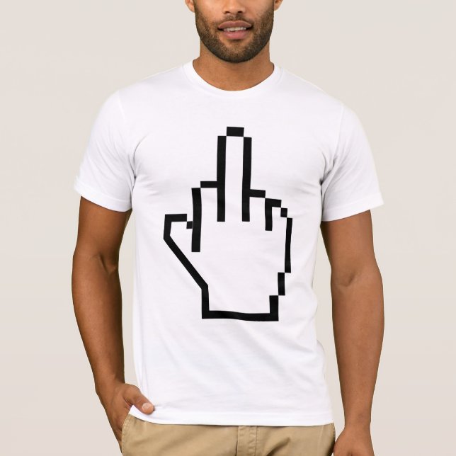 Camiseta Dedo medio del pixel (Anverso)