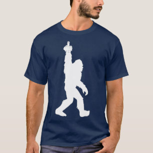 Camiseta Dedo medio divertido de pie grande para los creyen