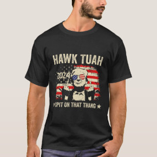 Camiseta Dedo medio Funny Hawk Tush Bandera Trump 2024 24 V