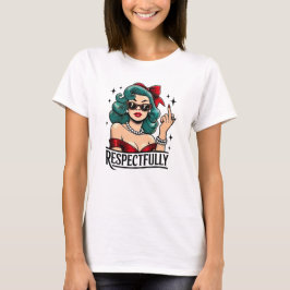 Camiseta Dedo Medio Retro Respetuosamente