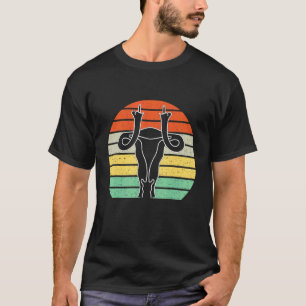 Camiseta Dedo medio retro vintage Uterus Pro Choice Fem