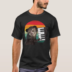 Camiseta Dedos Animal Aye aye Piano Retro Hombres Mujeres N