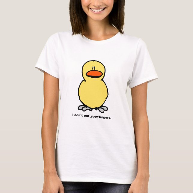 Camiseta Dedos del pollo - yo no como sus dedos (Anverso)