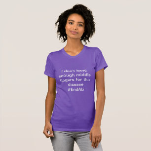 Camiseta Dedos medios para la enfermedad de Alzheimer