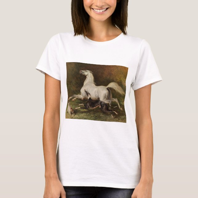 Camiseta Dedreux "caballo y galgo galopantes " (Anverso)