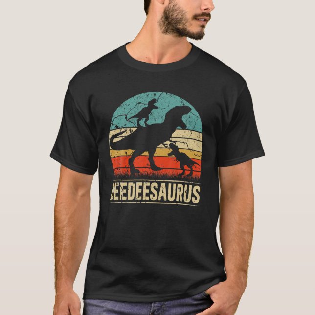 Camiseta Deedeaur T Rex Deedeesaurus 2 Niños Familia M (Anverso)