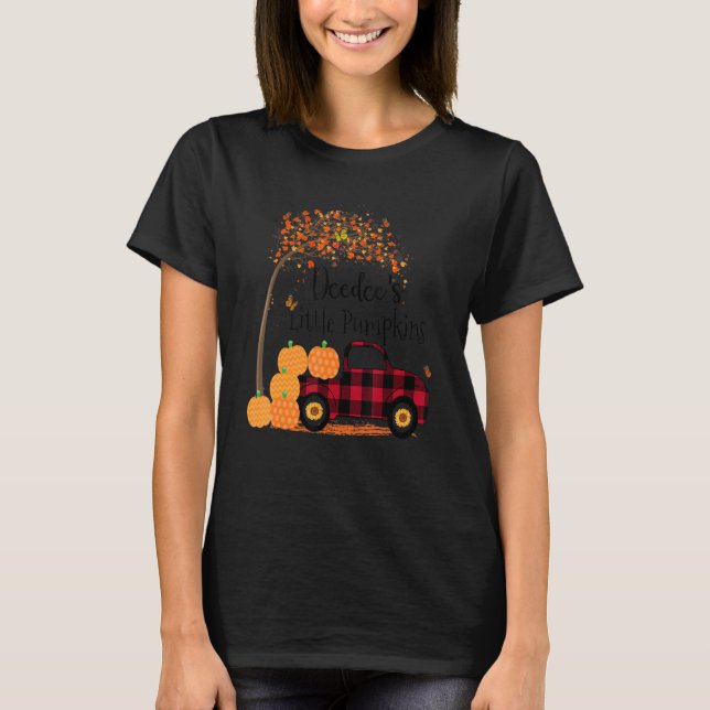 Camiseta Deedee S Pequeñas Calabazas Camión Rojo Arte de Ot (Anverso)
