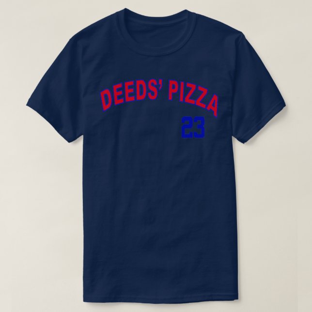 Camiseta Deeds Pizza Baseball (Diseño del anverso)
