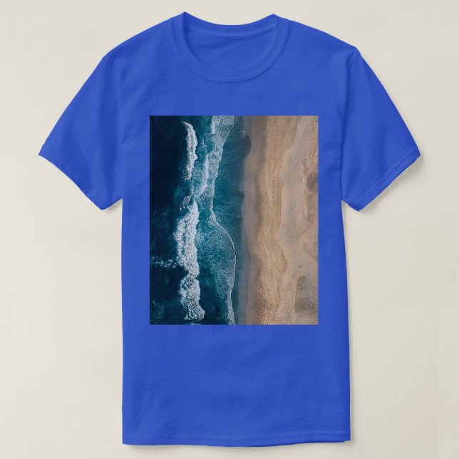 Camiseta Deep Blue Ocean Waves Graphic (Diseño del anverso)