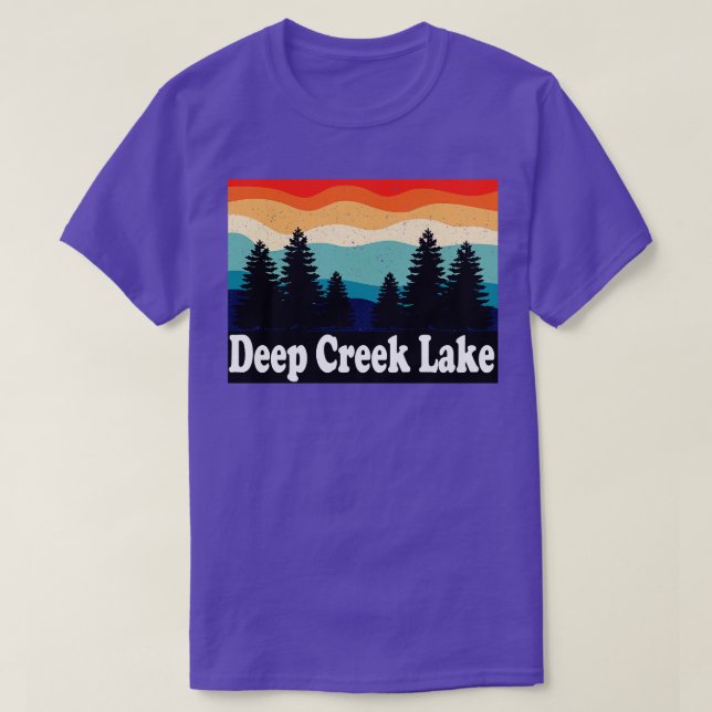 Camiseta Deep Creek Lake Maryland Retro (Diseño del anverso)