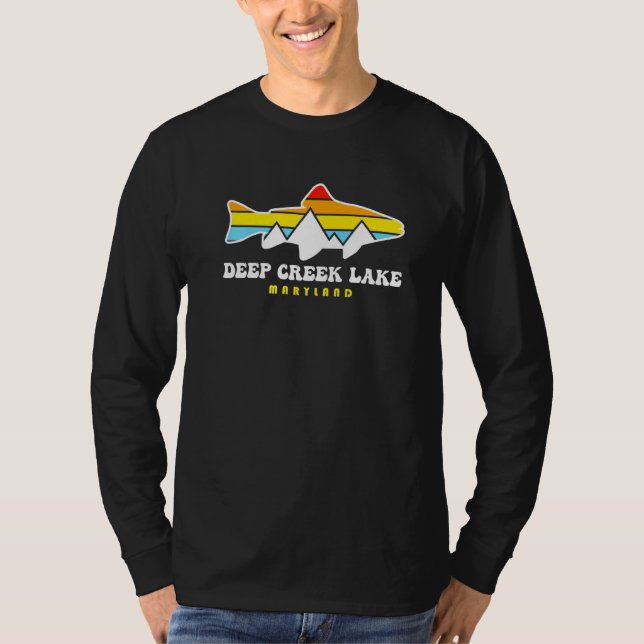 Camiseta Deep Creek Lake State Park Maryland Md Pescador Sk (Anverso)