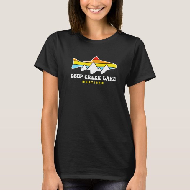 Camiseta Deep Creek Lake State Park Maryland Md Pescador Sk (Anverso)