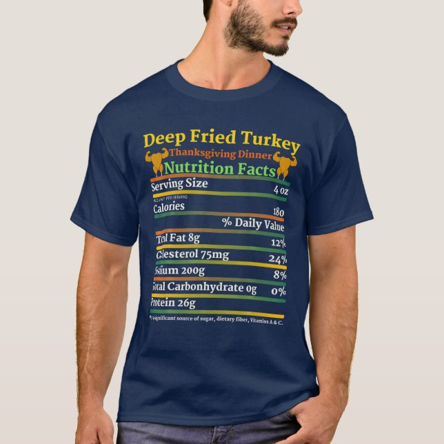 Camiseta Deep Fried Turkey Día de Acción de Gracias Cena Nu (Anverso)