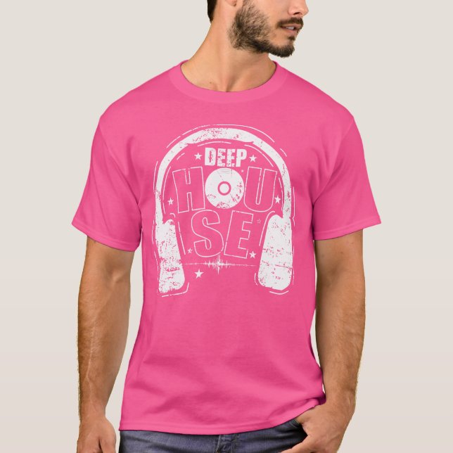 Camiseta Deep House Dance Music Headphones (Anverso)