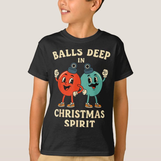 Camiseta Deep In Christmas Srit Funny Retro Holiday Humor  (Anverso)