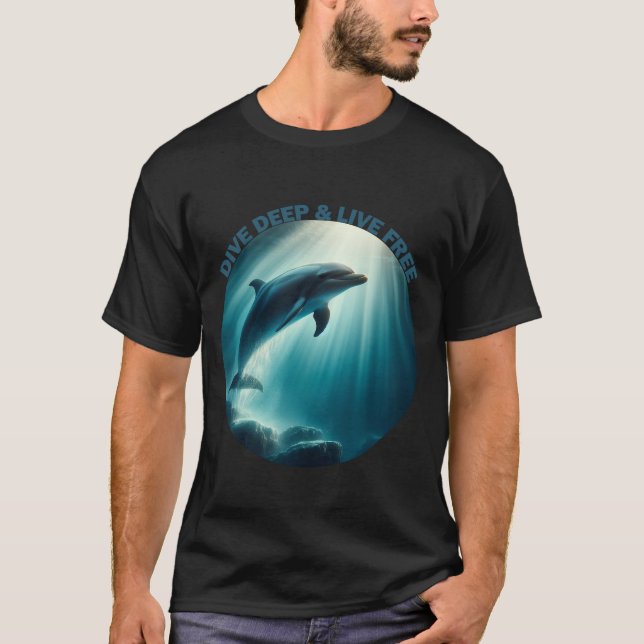 Camiseta Deep Live Free Dolphin (Anverso)
