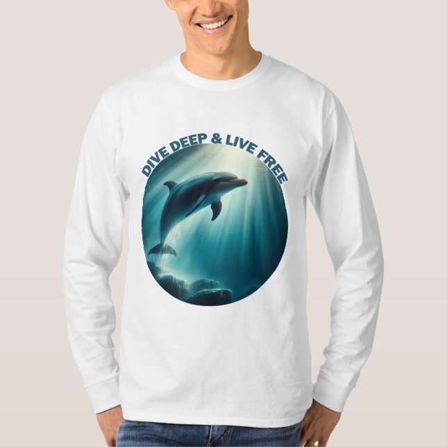 Camiseta Deep Live Free Dolphin (Anverso)