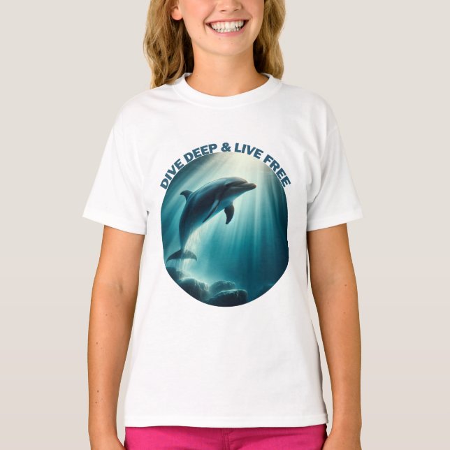Camiseta Deep Live Free Dolphin (Anverso)