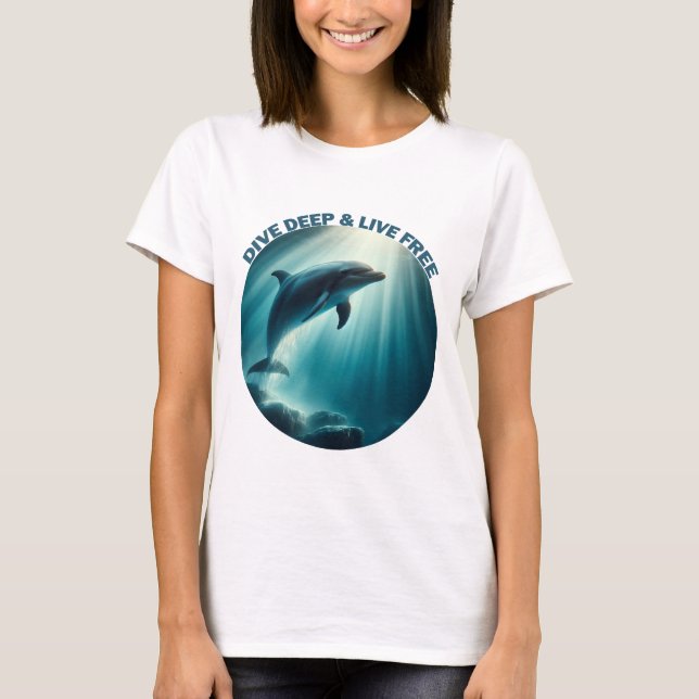 Camiseta Deep Live Free Dolphin (Anverso)
