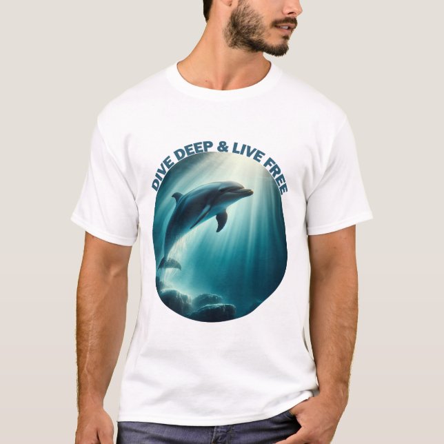 Camiseta Deep Live Free Dolphin (Anverso)