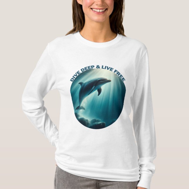 Camiseta Deep Live Free Dolphin (Anverso)