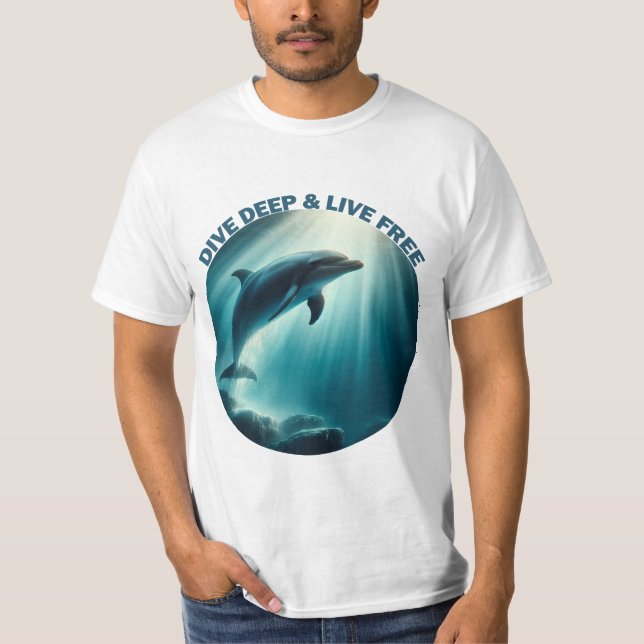 Camiseta Deep Live Free Dolphin (Anverso)