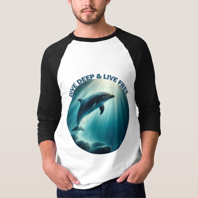 Camiseta Deep Live Free Dolphin (Anverso)