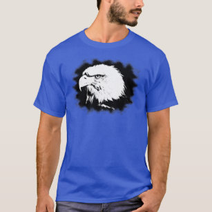Camiseta Deep Royal Blue Modern de moda Cabeza de águila el