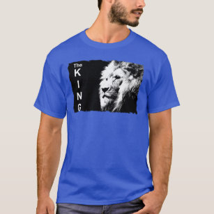 Camiseta Deep Royal Blue Modern Pop Art Cabeza de León Eleg