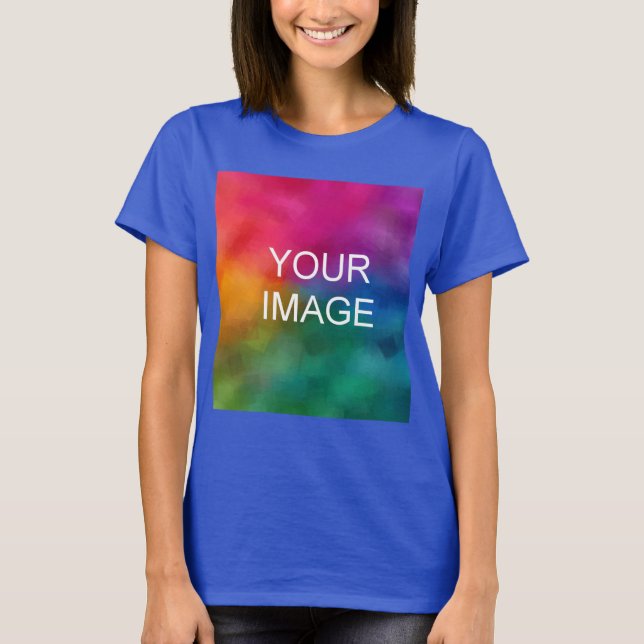 Camiseta Deep Royal Blue Sube Tu Foto Trendy Elegant (Anverso)