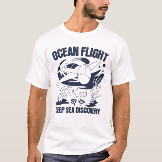 Camiseta Deep Sea & Aircraft Doodle T-Shirt