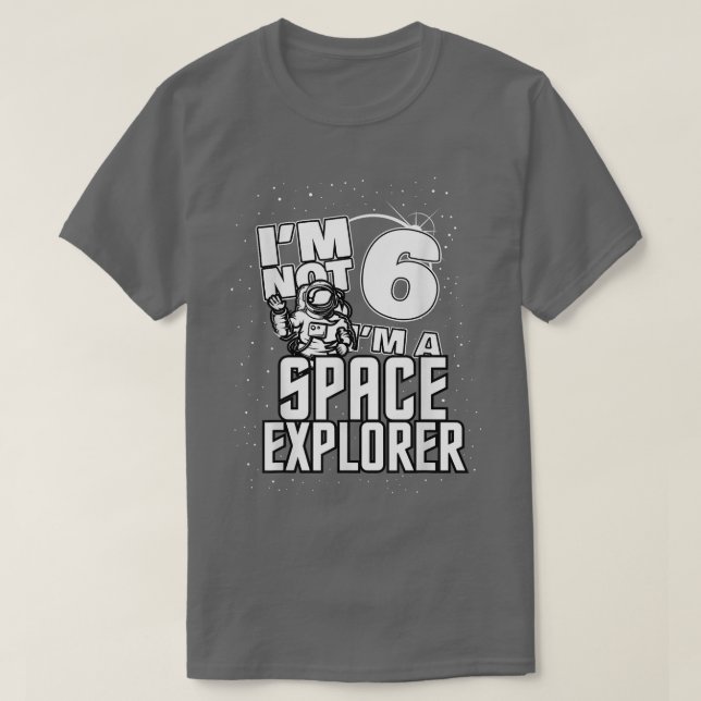 Camiseta Deep Space Eplorer Astronaut Birthday Tee  6  (Diseño del anverso)