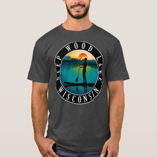 Camiseta Deep Wood Lake Wisconsin Paddleboarding