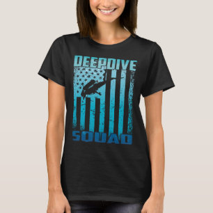 Camiseta DeepDive Squad Bandera Estadounidense Submarina Bu
