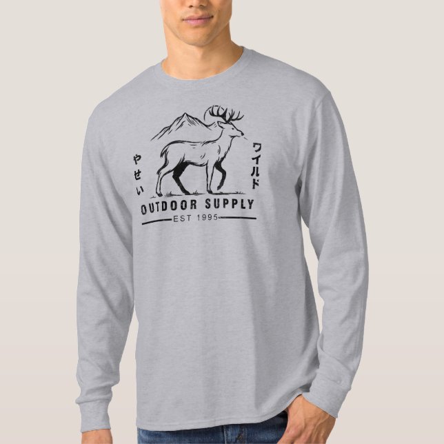 Camiseta Deer adventure outdoor supply  (Anverso)
