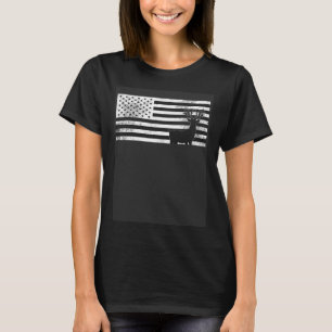 Camiseta Deer American USA Flag Man Dad Dad Camouflage H