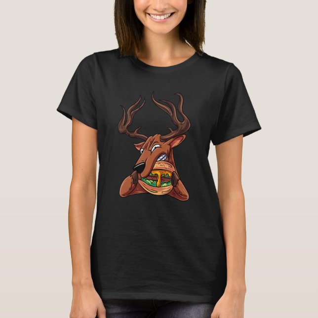 Camiseta Deer Bites Cheeseburger (Anverso)