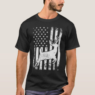 Camiseta Deer Bow Cazando a Whitetail Hunter Bandera Estado