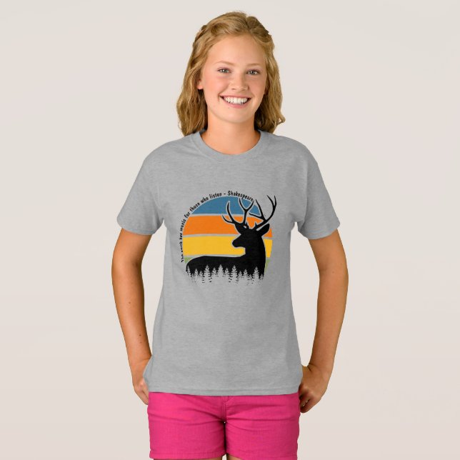 Camiseta Deer Buck the Earth tiene música para los que escu (Anverso completo)